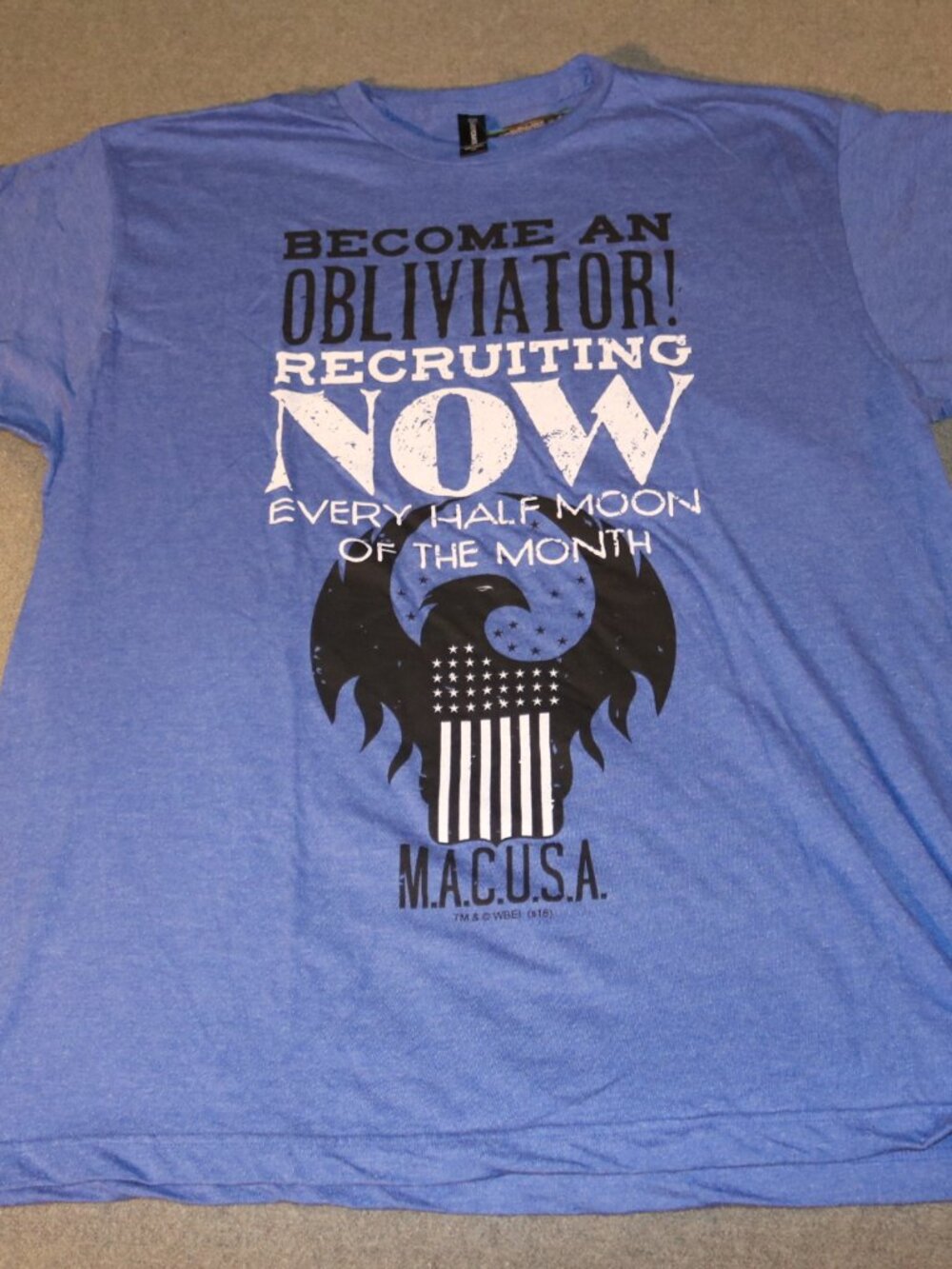 Fantastic Beasts T-shirt Mens XL Blue Loot Crate NWT Harry Potter Prequel